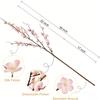 New 39inch Artificial Plum Blossom Chinese Style DIY Wintersweet Faux Flower Long Branch Simulated Plum Blossom Home Decor