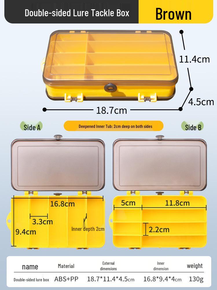 Double-Sided Fishing Tackle Box: Portable Lure, Fish Hook, and Artificial Bait Storage by Zongheng Yu.