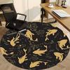 1pc Fish Pond Office Round Area Rug, Indoor Mat Suitable For Office, Under Office Chairs Bedroom Living Room Home Decor, Room Deco 130