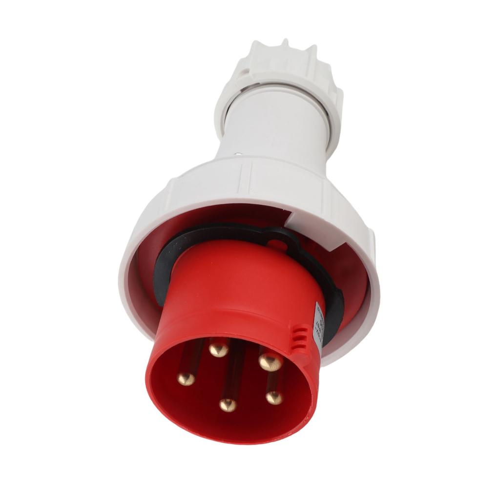 Industrial Socket CEE Aviation Connector IP67 Proof 5PIN 63A 220‑415V Red for Outdoor