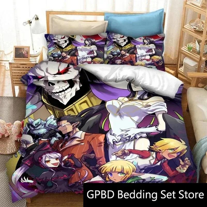 3D Print Anime Overlord Bedding Set Double Twin King Duvet Cover Comforter Pillowcase Boys Girls Adults Bedroom