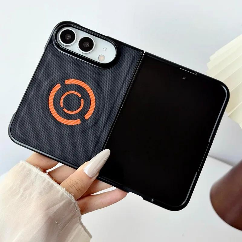 Fabric Leather Magnetic Phone Case for IPhone Duo 18 Fold 18Duo Ultra Anti-drop for Magsafe Wireless Charging Funda Back Cover