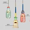 Nordische Farbe Süßigkeiten Pendelleuchten modern Wohnzimmer Schlafzimmer Kinderzimmer Glas Hängelampen Luminaira Heimdekor Leuchten