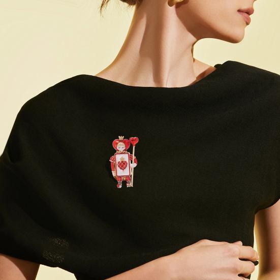 Heart Spade Soldier Brooch Retro Enamel Brooch Pin Cute Soldier Lapel Pin Accessory for Shirt Coat Hat Bag Women Men Christmas Outfit