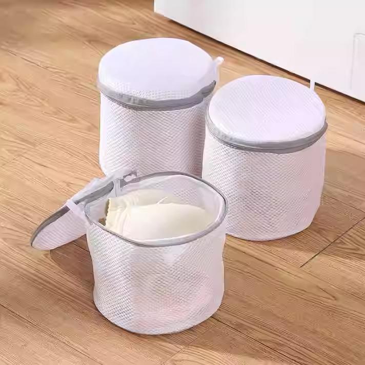 Thickened Mesh Bra Laundry Bag with Support, Foldable & Anti-Deformation for Machine Wash