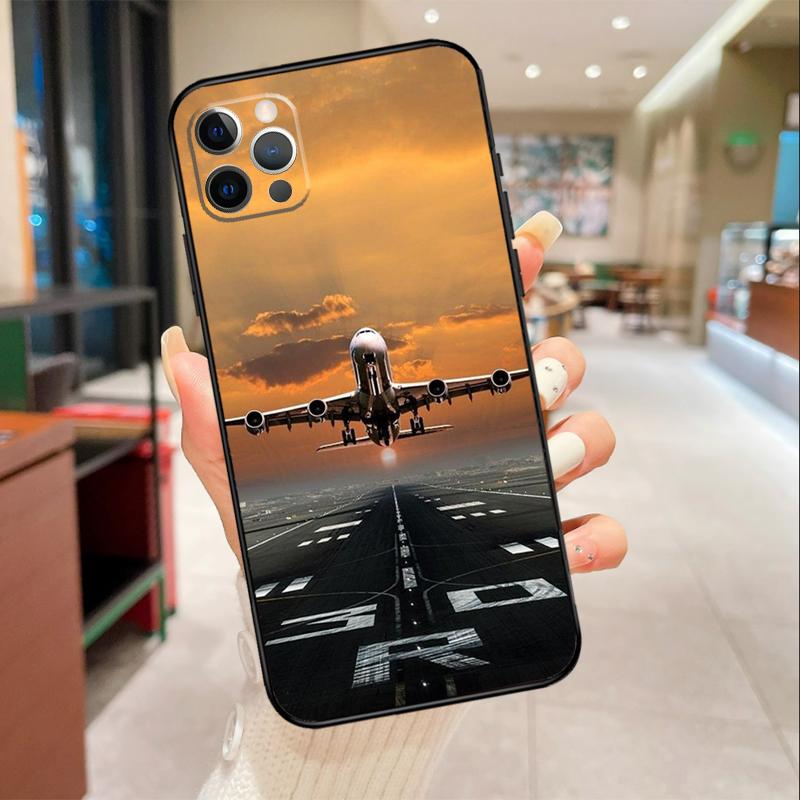 Airplane Plane Aircraft Phone Case For iPhone 17 Air 16 15 13 11 12 14 Pro Max mini 15 16 Plus 16e Protective Cover