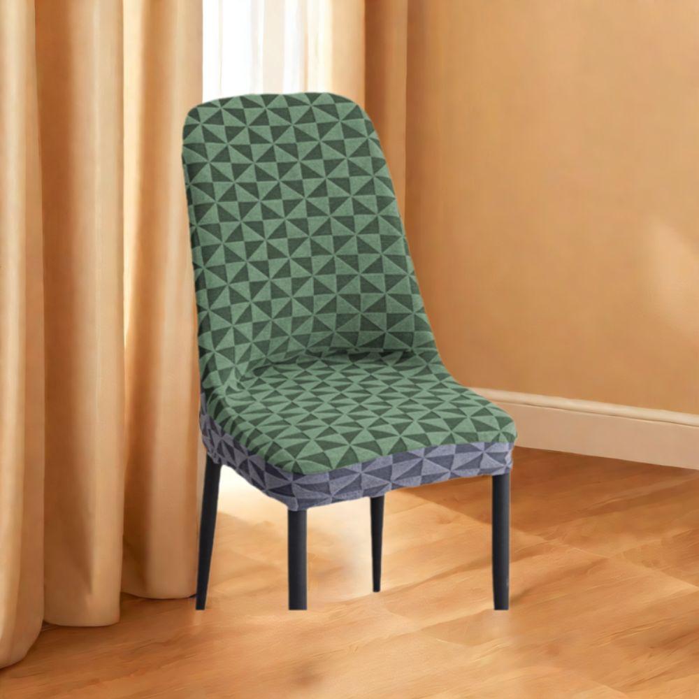 Soft Jacquard Arc Chair Cover Elastic Chair Protective Case Curved Seat Cover  Household