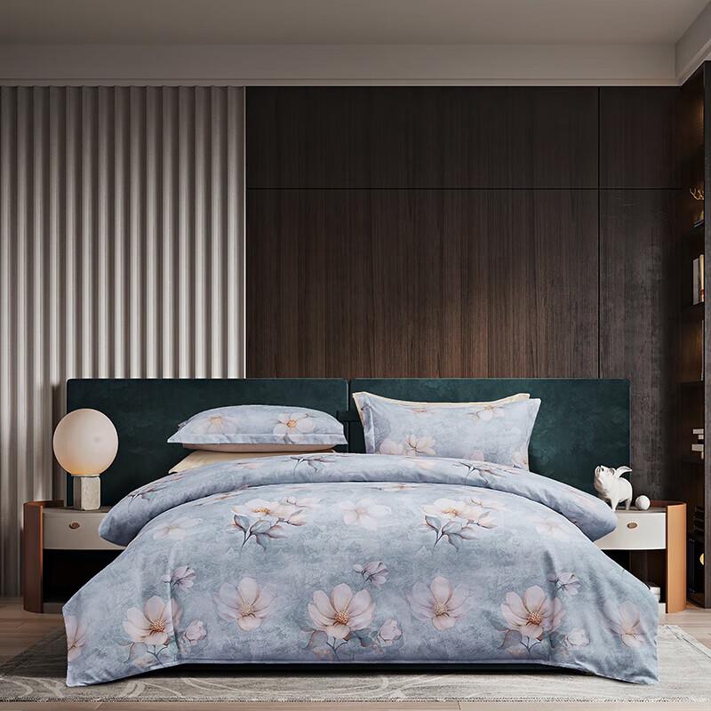 Mengjie Cloud Dream Flower Garden Super Soft Brushed 4-Piece Bedding Set