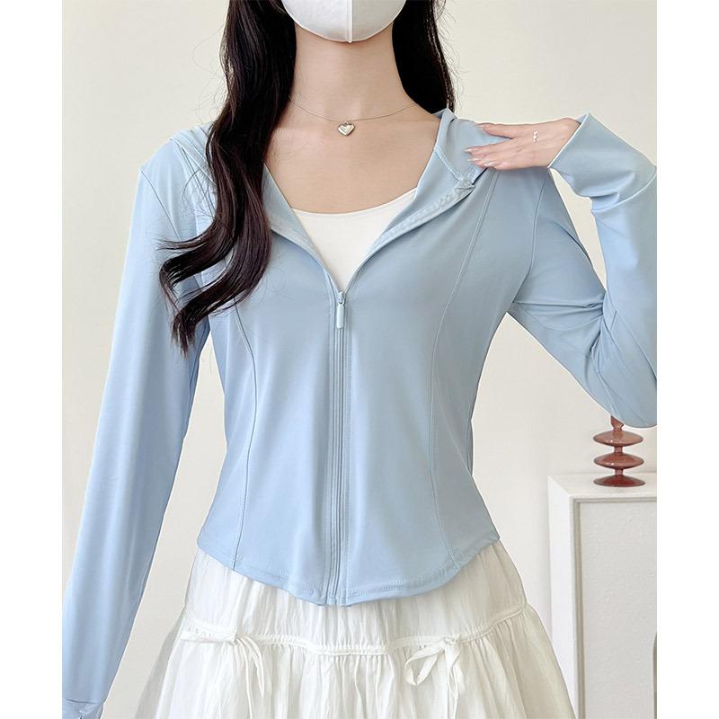 

Женская солнцезащитная одежда, устойчивая к УФ-излучению летняя дышащая одежда для кожи с ледяным эффектом, тонкая спортивная куртка для улицы XXL синий