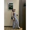 Ethnic style lace suspender dress women's summer bohemian Thai style Xinjiang seaside vacation stepmother hip wrap dress