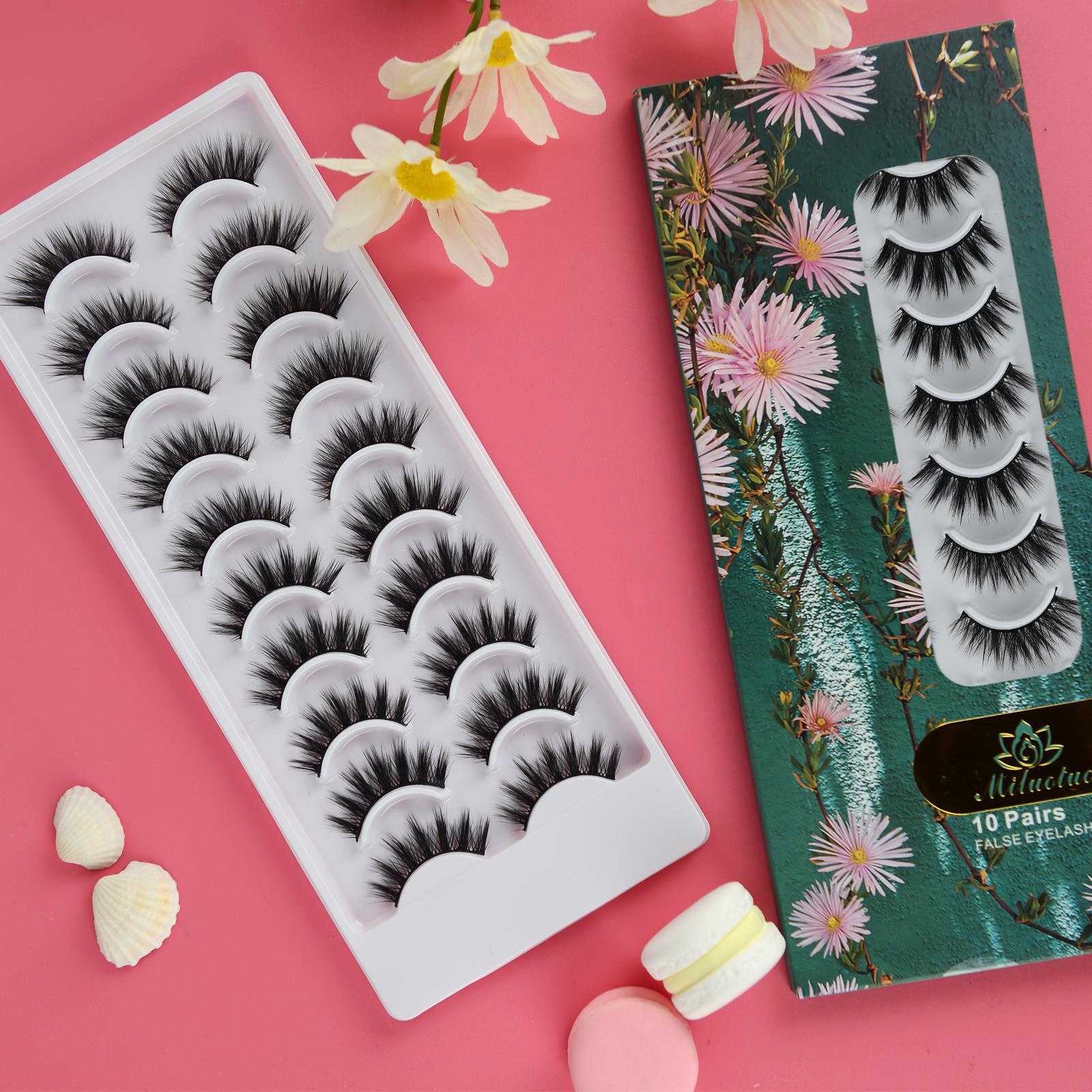 10 пар пушистых накладных ресниц — фото 2