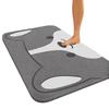 Cartoon Puppy Face Entrance Doormat, Grey Dog Pattern Non Skid Absorbent Floor Mat for Indoor Bathroom Entry Home Decor