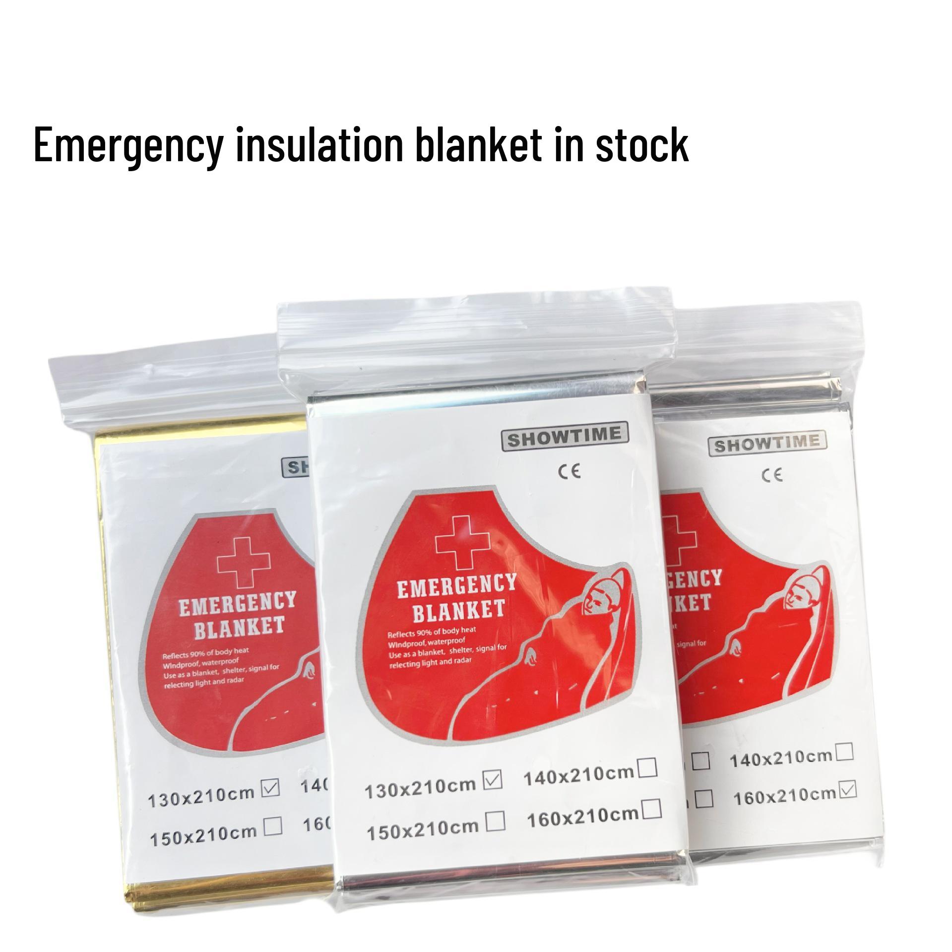 Portable Emergency Thermal Blanket for Outdoor Survival and Camping Silver 130x210cm