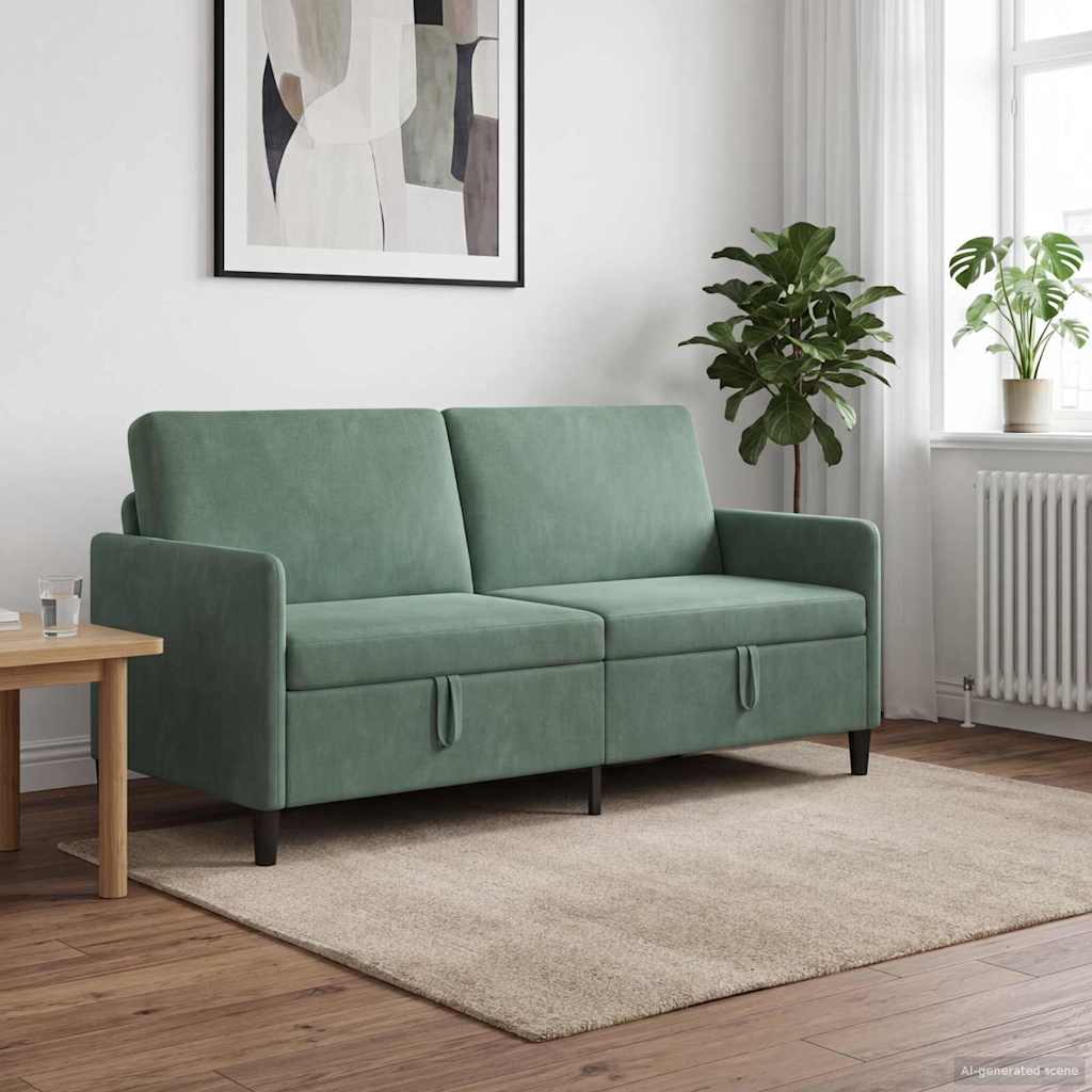 Storage Sofa in Sea Green 172 x 78 x 87 cm Polyester