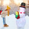 1Pc 1.5M Christmas Inflatable Gift Pack Snowman Model with LED Lights Christmas Outdoor Courtyard Garden Decorae Props