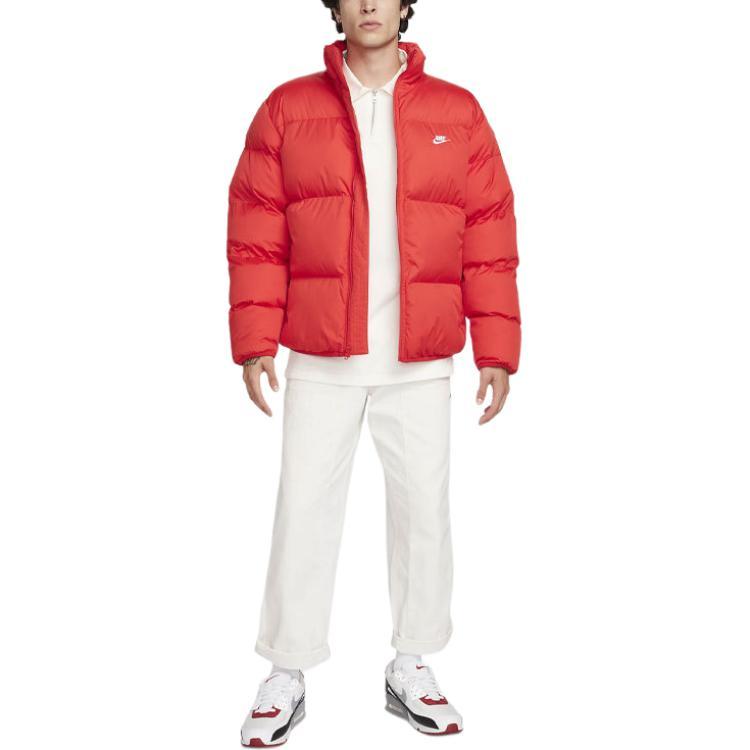 Nike Sportswear Club Logo Embroidered Stand Collar Long Sleeve Cotton Jacket Men Jackets FB7368-657