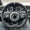 CARDAK DIY  Suede Car Steering Wheel Cover for Volkswagen VW Golf R MK7 Golf 7 GTI VW Polo GTI Scirocco 2015 2016