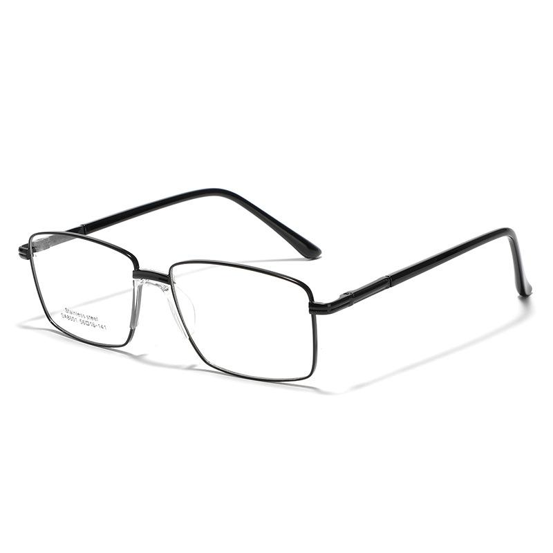 

Очки квадратные металлические седловидные носовые упоры литературные ретро плоские очки женские очки для поездок на работу мужские чёрный