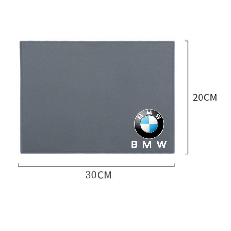 HBSW4 Car Towel Double-sided Coral Fleece Auto Cleaning Cloth Sticker For BMW M E46 E90 E60 F30 F10 E39 E36 G20 G30 F20 Accessories