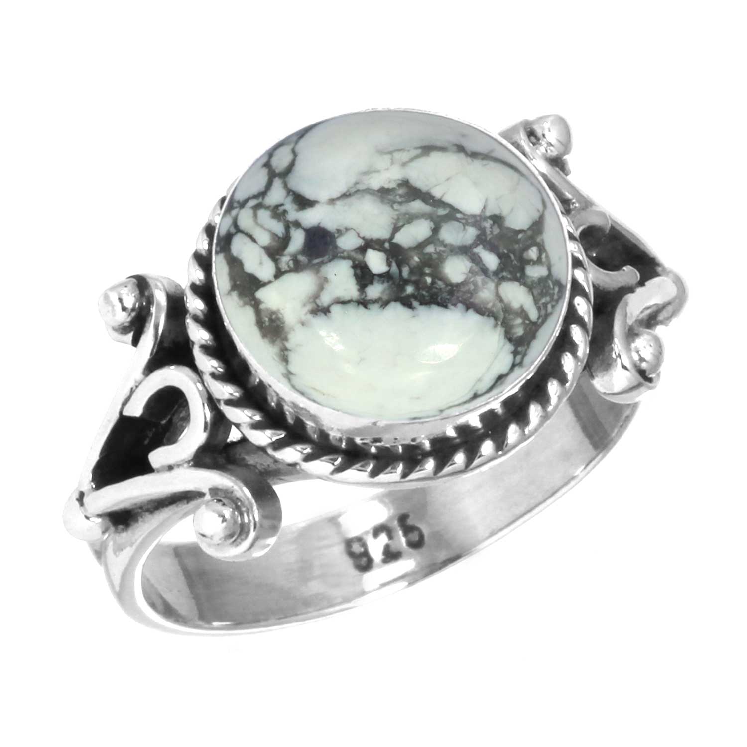

Кольцо из стерлингового серебра 925 пробы Женское с драгоценным камнем Ручная работа Ювелирное изделие Подарок на день рождения Сумасшедший кружевной агат Далматин Дендрит Опал Эвдиалит Говлит К2 Яшма Коктейльное 5