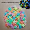 11pcs Luminous Stones Colorful Shells Starfish Conch Shaped Luminescent Stone Fluorescent Pebbles Fish Tank Aquarium Decorations