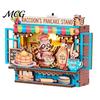 Cute Store Theme Magnet Mini Refrigerator Magnets, DIY 3D Puzzle Magnetic Building Blocks, Scene Assemble Stacking Construction Toy for Kids, Creative