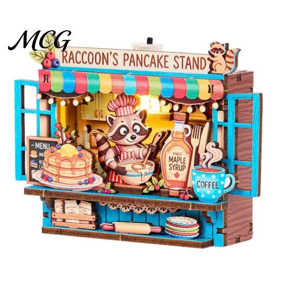 Cute Store Theme Magnet Mini Refrigerator Magnets, DIY 3D Puzzle Magnetic Building Blocks, Scene Assemble Stacking Construction Toy for Kids, Creative