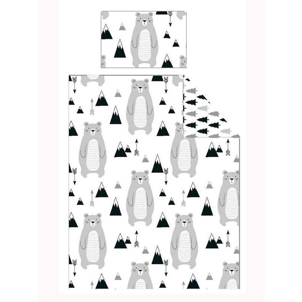 Bedding & Beyond Scandi Bear Forest Fitted Sheet Set
