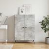 Sideboard Concrete Grey 66 x 34.5 x 90 cm Wood Based Material