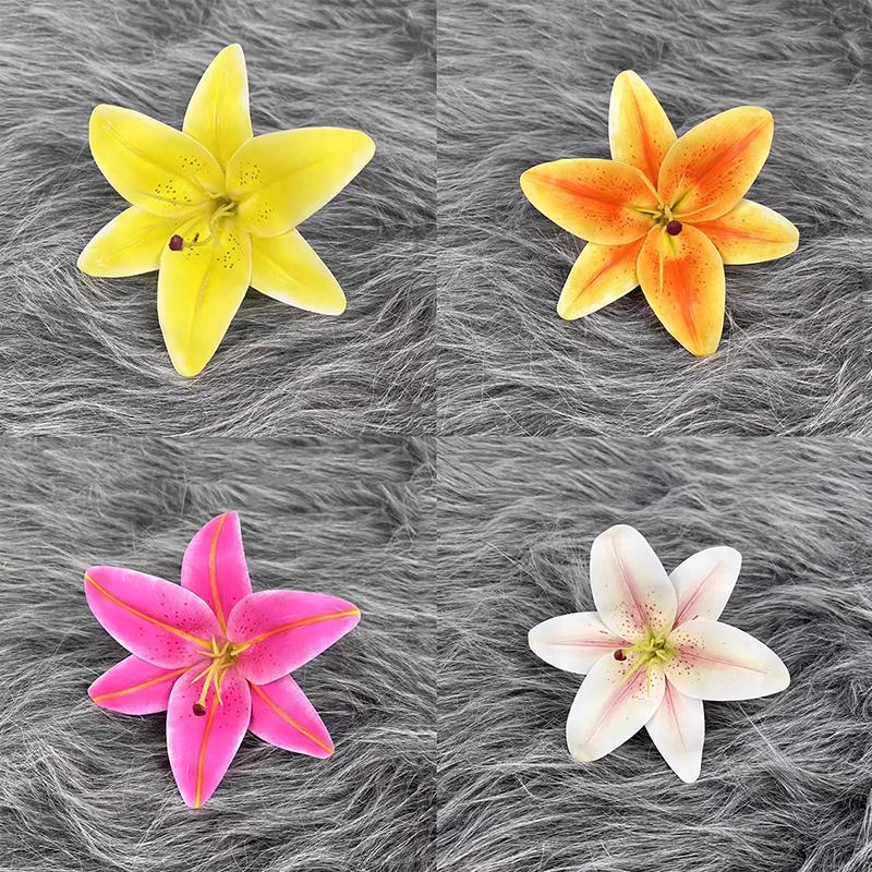 2Pcs Simulation Lily Hair Claw Ponytail Clip For Women Girls Cute Hairpin Large Hair Clip  Hair Accessories Gifts