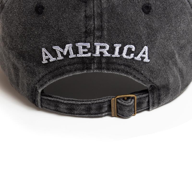 Cappellino da Baseball da Uomo con Bandiera USA Ricamo Retro Cotone Lavato Cappelli da Papà Moda Cappellini Hip Hop da Donna Cappello Estivo con Visiera per l'Esterno