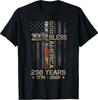 God Bless America Christian Cross Flag 250 Years 1776 2026 TShirt