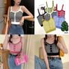 French Girl Summer Crop Top With Colorblock Pattern And Corset Style For Casual Wear