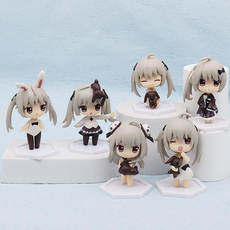 1pcs Random Style 2024 New Anime Yosuga No Sora Kasugano Sora Q Version Kawaii PVC Figure Model Toys Doll Collect Ornaments Gift