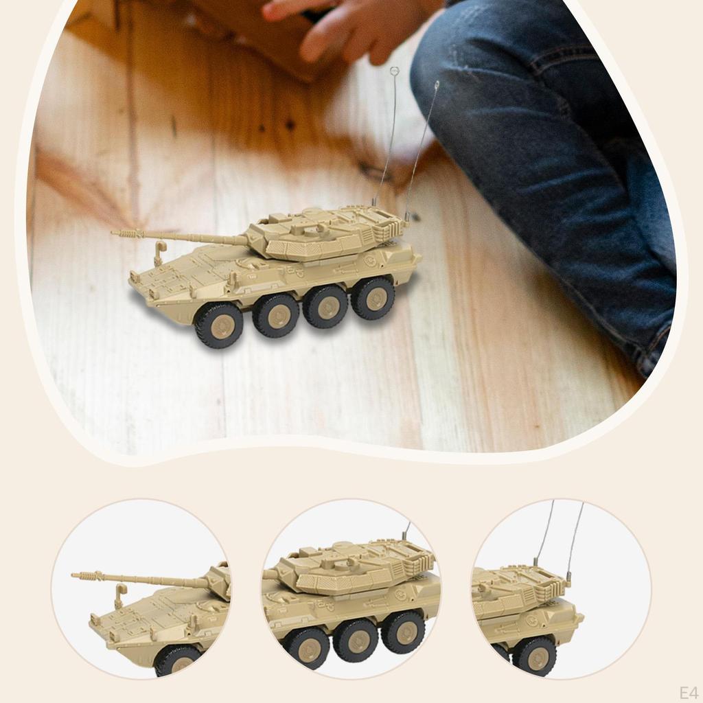 Tank Model Building Kit Armored Vehicle for Boys, Tabletop Decoration, Miniature Layout Props Sand