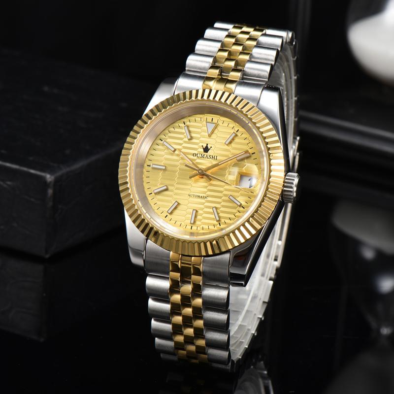 Montre à mouvement NH35, montre d'affaires 36mm, montre assemblée pour natation et plongée