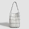 2024 Color Block Japanese Design Vegetable Basket Handbag - Small Underarm Bucket Tote