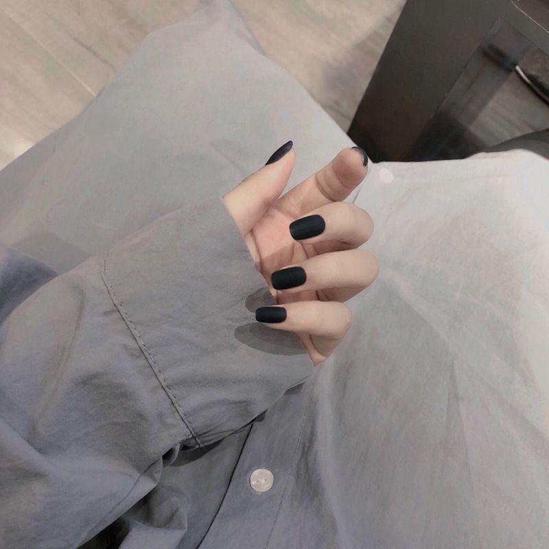 

Детский маникюр Носимые ногти 2024 Новое поступление 6-12 лет Накладные ногти Патч Короткий Красный Готовый продукт Наклейки для ногтей Frosted Pure Black Short(Second half price)