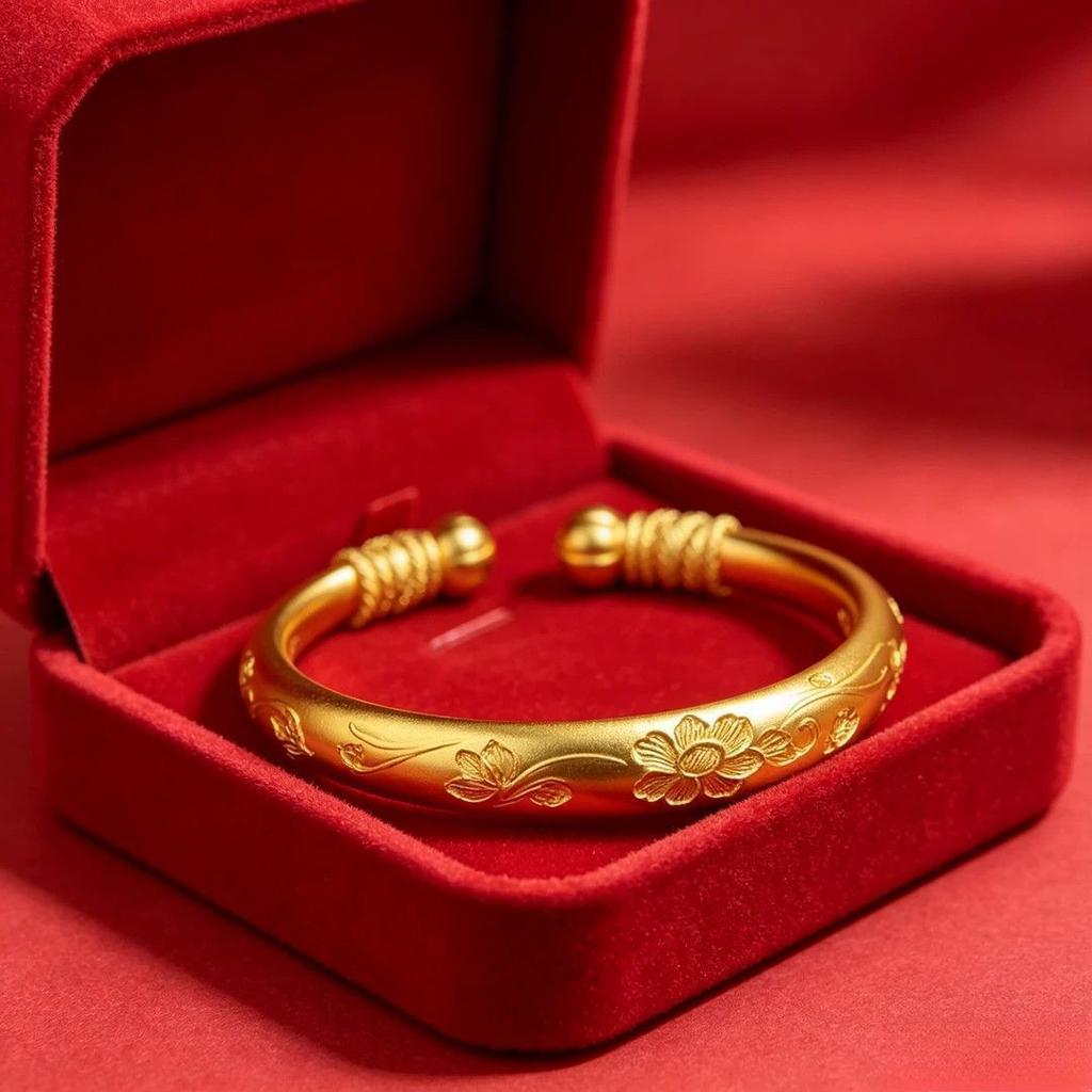 Retro Explosive Qixi Festival Valentine's Day Gift Elegant Solid Peony Premium Opening Bracelet