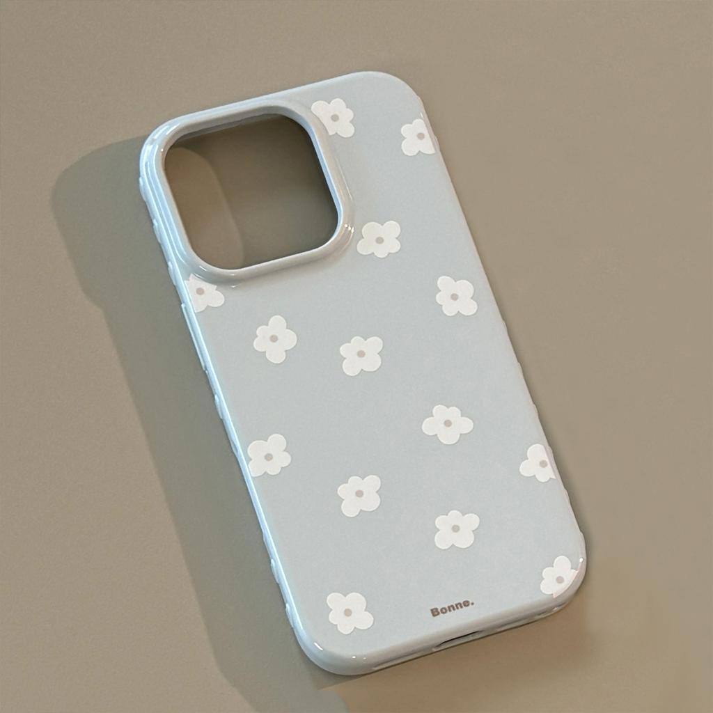 White Tea Little Flower Apple 16 Mobile Phone Case IPhone17promax Applicable 15 Gentle Fresh 12 Silicone Soft