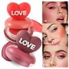 2Pcs 2-in-1 Matte Lip Cheek Stain – Heart-shaped Gloss & Blush for Daily Commute, Weekend Date or Party