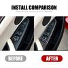4PCS Carbon Fiber Car Window Lifter Switch Control Panel Frame Decor Stickers For BMW X3 F25 X4 F26 Auto Interior