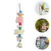 2Pcs Cuttlebone Pepper Wood Bird Chewing Parrot Chew Bite Molar String Calcium Supplement Prevent Rickets Entertaining Hanging