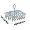Foldable Drip Hanger with 32 Clips - Plastic Hanging Drying Rack for Clothes Underwear Socks