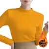 Women's Velvet Fleece-Lined Slimming Warm Long Sleeve T-Shirt - Autumn/Winter.