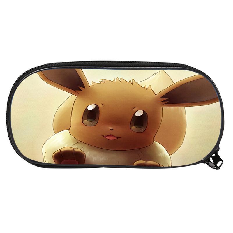 Školní penál s potiskem na téma Pokémon, jednovrstvý, na ukládání psacích potřeb