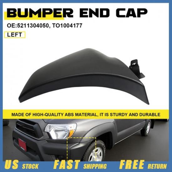 Bumper End For 2012-15 Toyota Tacoma Front Left Side Textured Plastic TO1004177