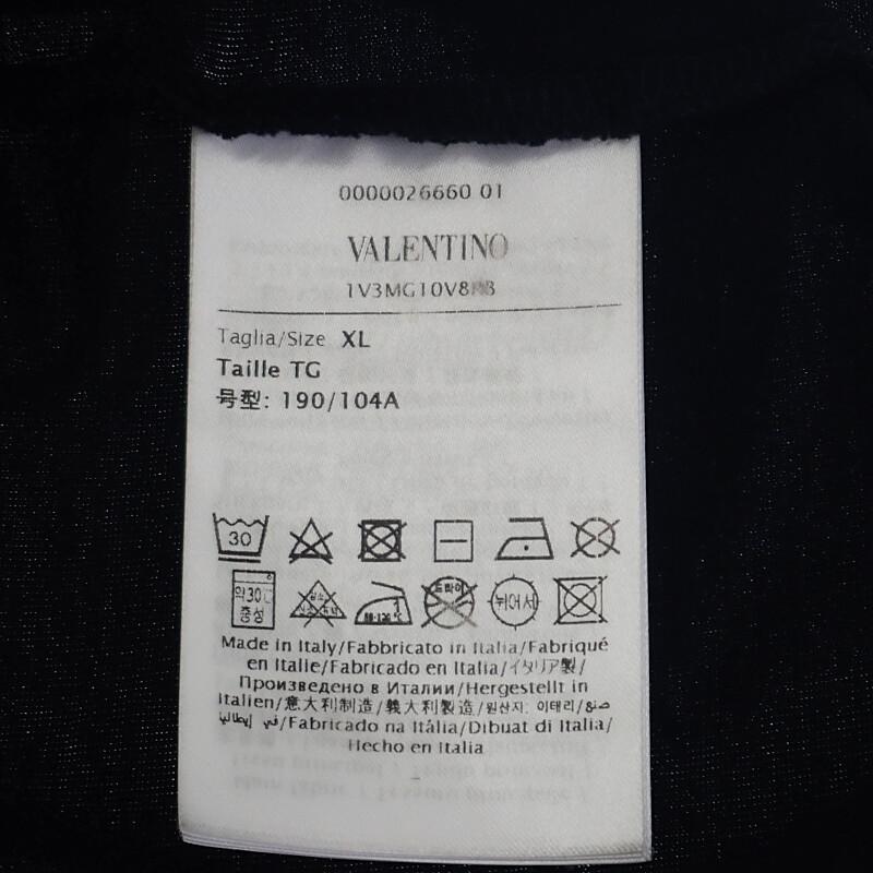 VALENTINO  1V3MG10V8RB_0NO XL Short sleeve T-shirt black cotton mens