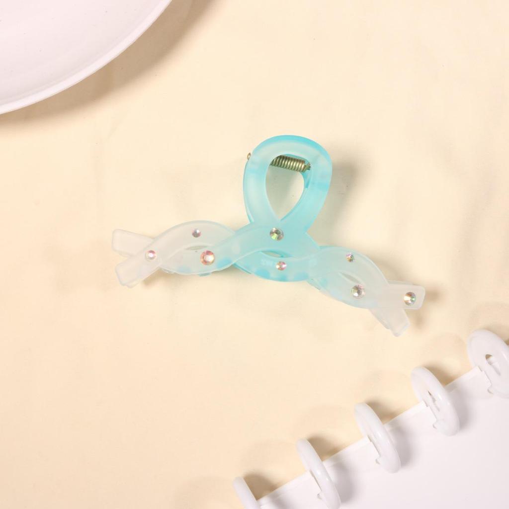 Korean Style Frosted Jelly Hair Clip - Transparent Plastic Claw for Women's Bun and Updo