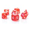 RPG Dice Set Sunburst Set of 7 Transparent Dice